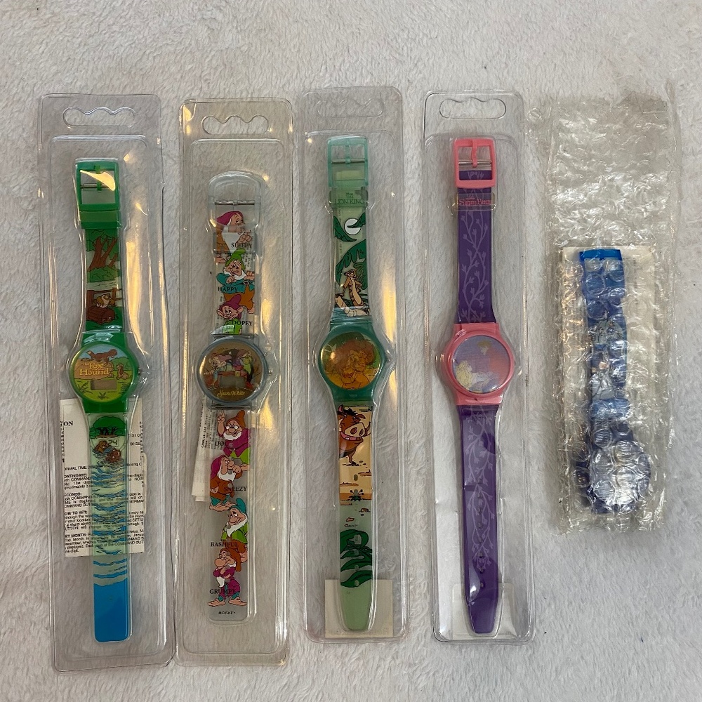 👑 Vintage Disney Collectibles👑 Lenticular Digital Watches - Set of 5